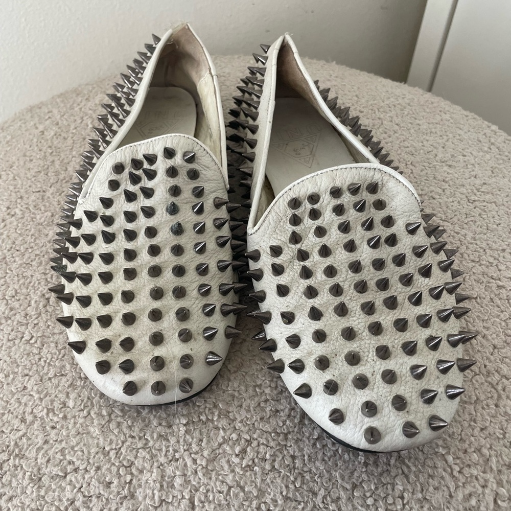 RARE UNIF studded leather flats